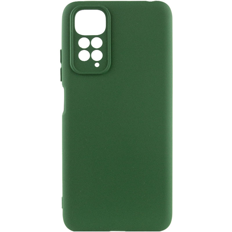 Чехол Silicone Cover Lakshmi Full Camera (AA) для Xiaomi Redmi Note 11S (Зеленый / Dark green)