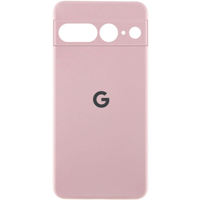 Чехол Silicone Cover Lakshmi Full Camera (AA) with logo для Google Pixel 7 Pro (Розовый / Pink Sand)