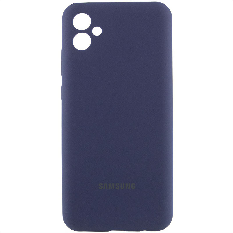 Чохол Silicone Cover Lakshmi Full Camera (AA) with logo для Samsung Galaxy A05 (Синій / Midnight blue)