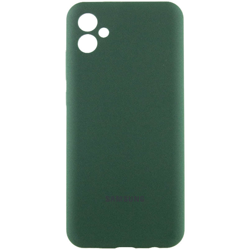 Чохол Silicone Cover Lakshmi Full Camera (AA) with logo для Samsung Galaxy A05 (Зелений / Dark green)