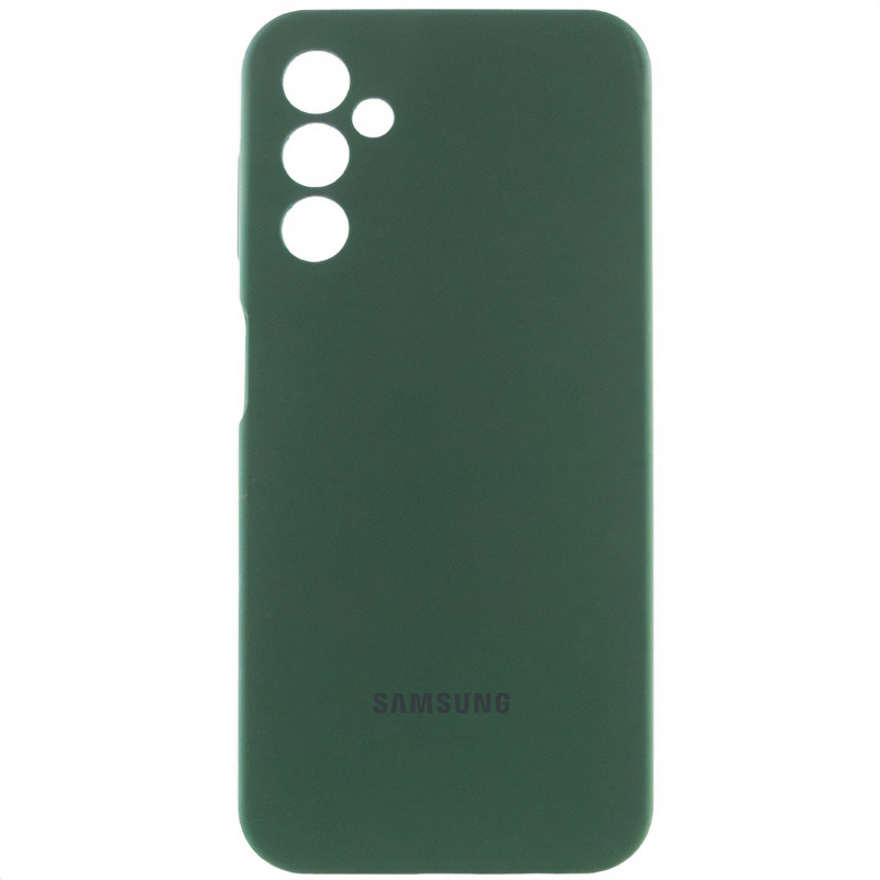 Чехол Silicone Cover Lakshmi Full Camera (AA) with logo для Samsung Galaxy A25 5G (Зеленый / Dark green)