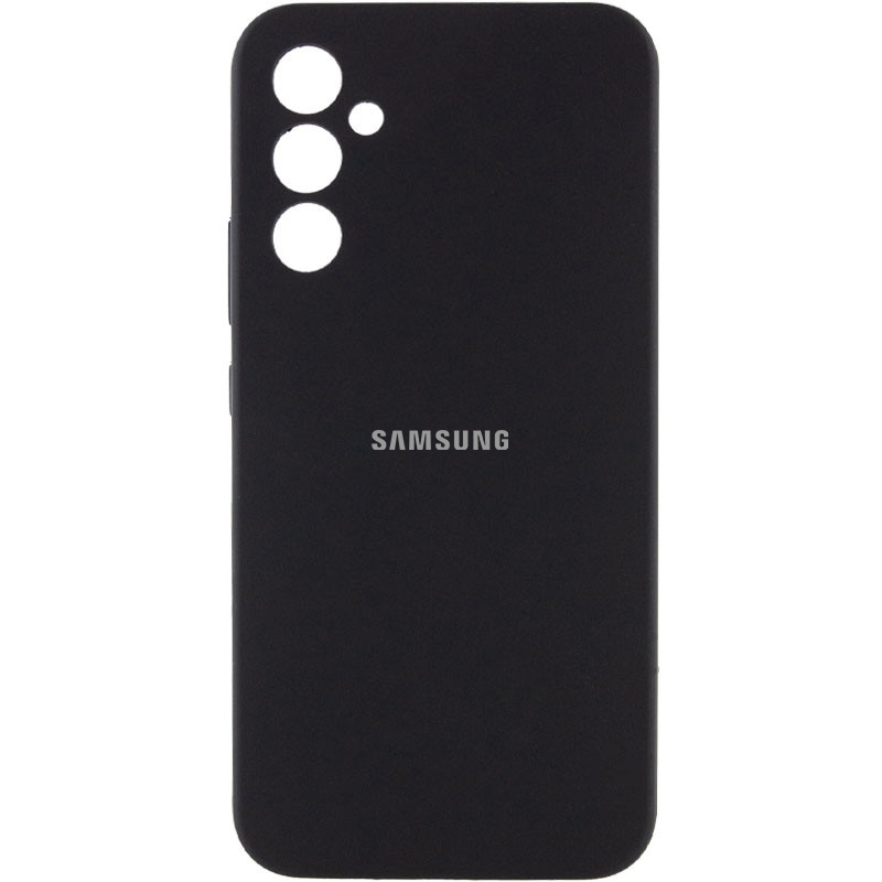 Чехол Silicone Cover Lakshmi Full Camera (AA) with logo для Samsung Galaxy A35 (Черный / Black)