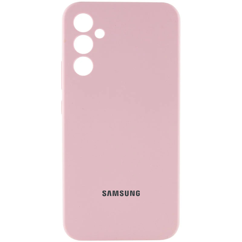Чохол Silicone Cover Lakshmi Full Camera (AA) with logo для Samsung Galaxy A35 (Рожевий / Pink Sand)