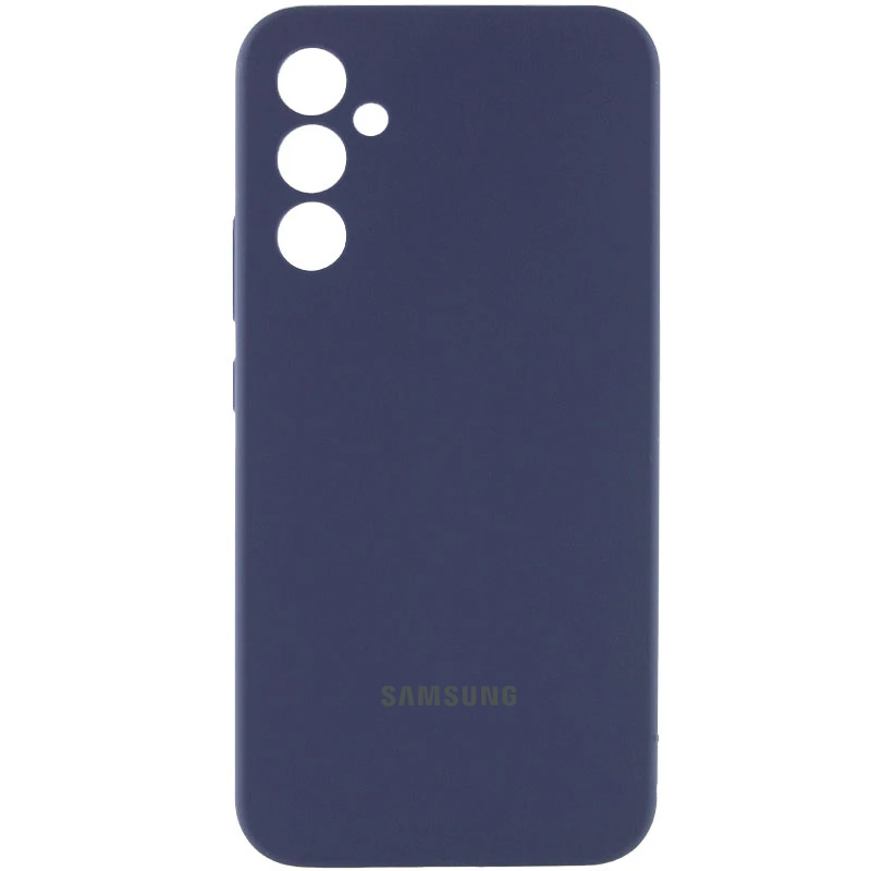 Чохол Silicone Cover Lakshmi Full Camera (AA) with logo для Samsung Galaxy A35 (Синій / Midnight blue)
