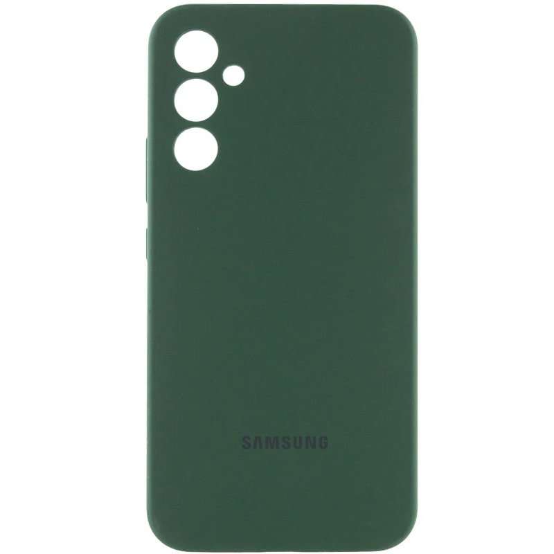 Чехол Silicone Cover Lakshmi Full Camera (AA) with logo для Samsung Galaxy A36 5G (Зеленый / Dark green)