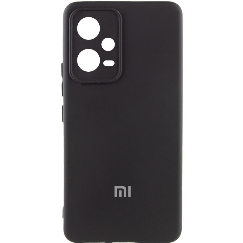 Чохол Silicone Cover Lakshmi Full Camera (AA) with logo для Xiaomi Redmi Note 12 5G (Чорний / Black)