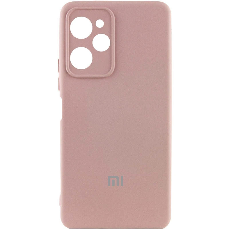Чехол Silicone Cover Lakshmi Full Camera (AA) with logo для Xiaomi Poco X5 Pro 5G (Розовый / Pink Sand)