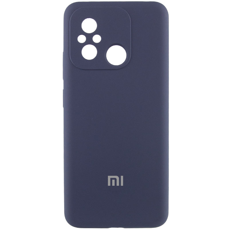 Чохол Silicone Cover Lakshmi Full Camera (AA) with logo для Xiaomi Redmi 12C (Синій / Midnight blue)