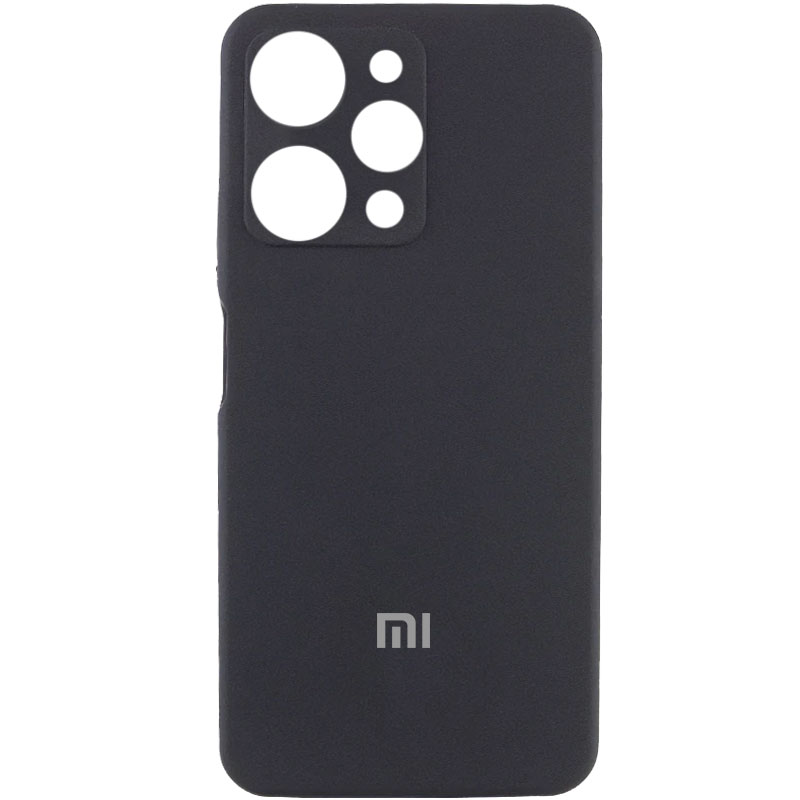 Чохол Silicone Cover Lakshmi Full Camera (AA) with logo для Xiaomi Redmi 12 (Чорний / Black)