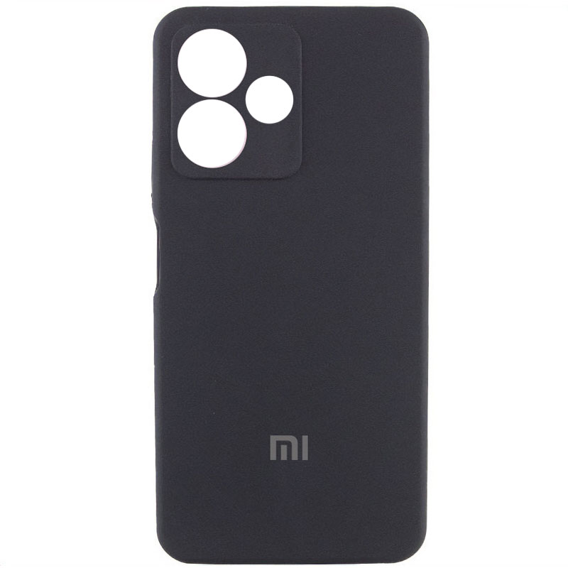 Чехол Silicone Cover Lakshmi Full Camera (AA) with logo для Xiaomi Redmi 13 4G / Poco M6 4G (Черный / Black)