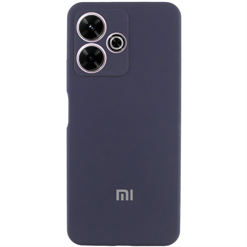 Чохол Silicone Cover Lakshmi Full Camera (AA) with logo для Xiaomi Redmi 13 4G / Poco M6 4G (Синій / Midnight blue)