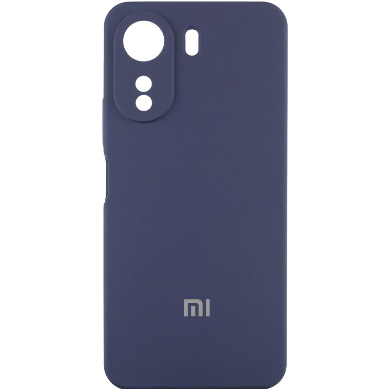 Чохол Silicone Cover Lakshmi Full Camera (AA) with logo для Xiaomi Redmi 13C (Синій / Midnight blue)