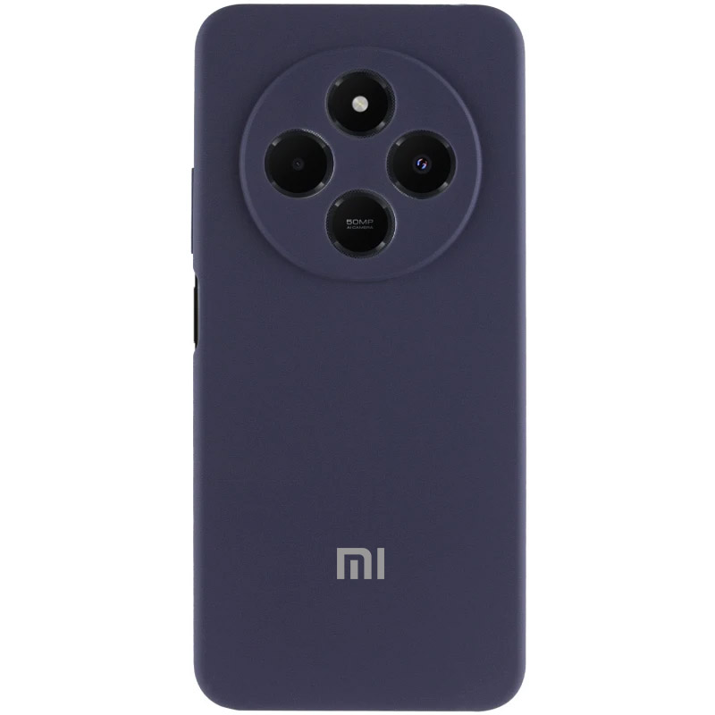 Чехол Silicone Cover Lakshmi Full Camera (AA) with logo для Xiaomi Redmi 14C / Poco C75 (Синий / Midnight blue)