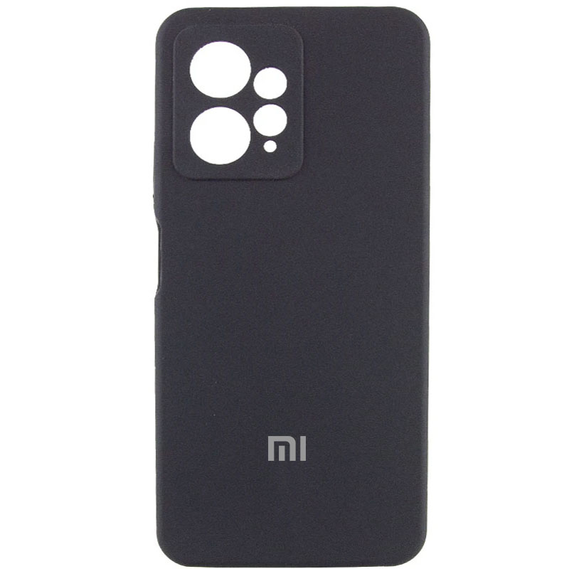 Чехол Silicone Cover Lakshmi Full Camera (AA) with logo для Xiaomi Redmi Note 12 4G (Черный / Black)