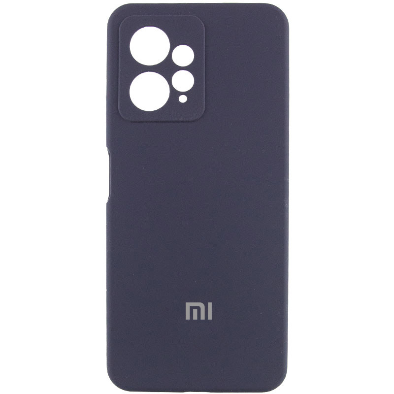 Чехол Silicone Cover Lakshmi Full Camera (AA) with logo для Xiaomi Redmi Note 12 4G (Синий / Midnight Blue)