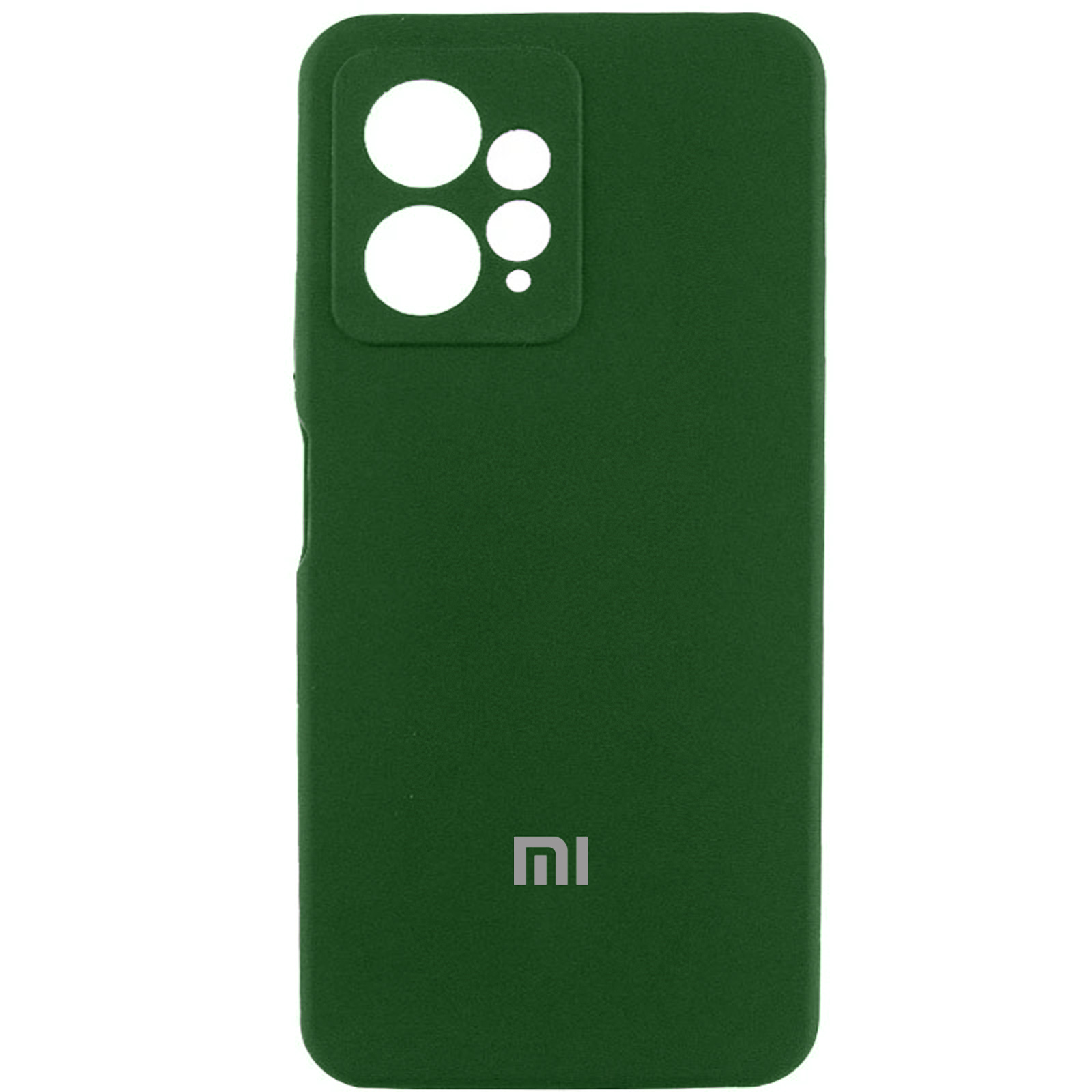 Чехол Silicone Cover Lakshmi Full Camera (AA) with logo для Xiaomi Redmi Note 12 4G (Зеленый / Dark green)