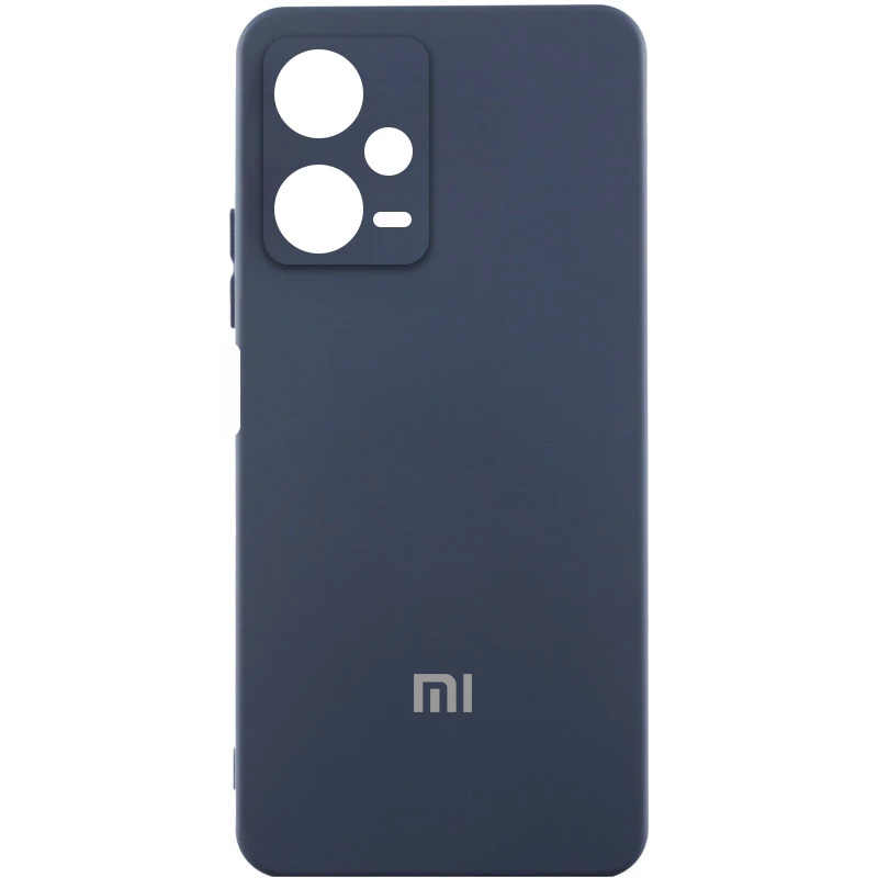 Чохол Silicone Cover Lakshmi Full Camera (AA) with logo для Xiaomi Redmi Note 12 Pro 5G (Синій / Midnight blue)