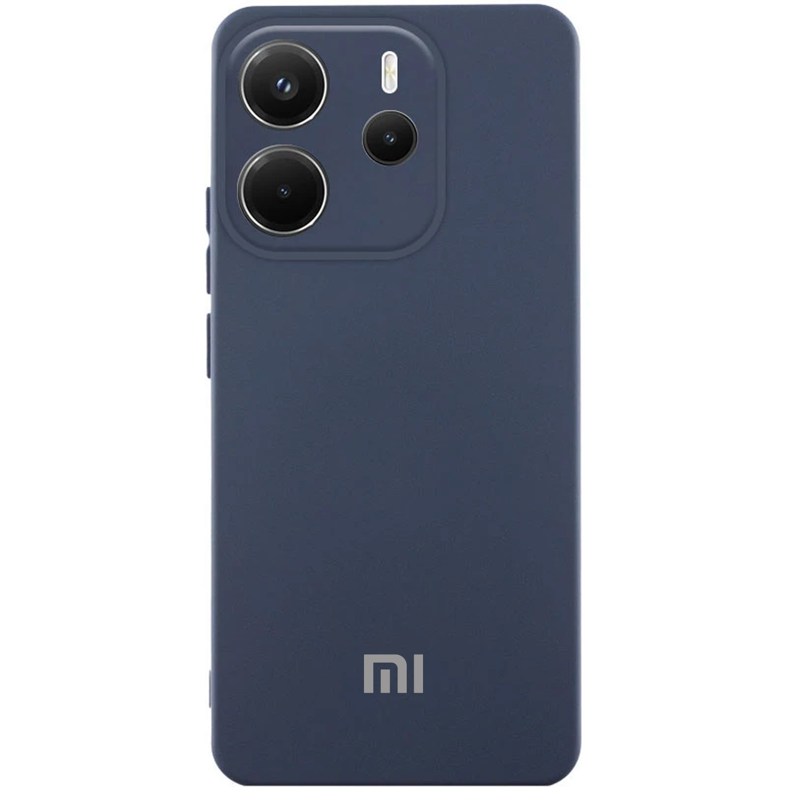 Чехол Silicone Cover Lakshmi Full Camera (AA) with logo для Xiaomi Redmi Note 14 4G (Europe version) (Синий / Midnight Blue)