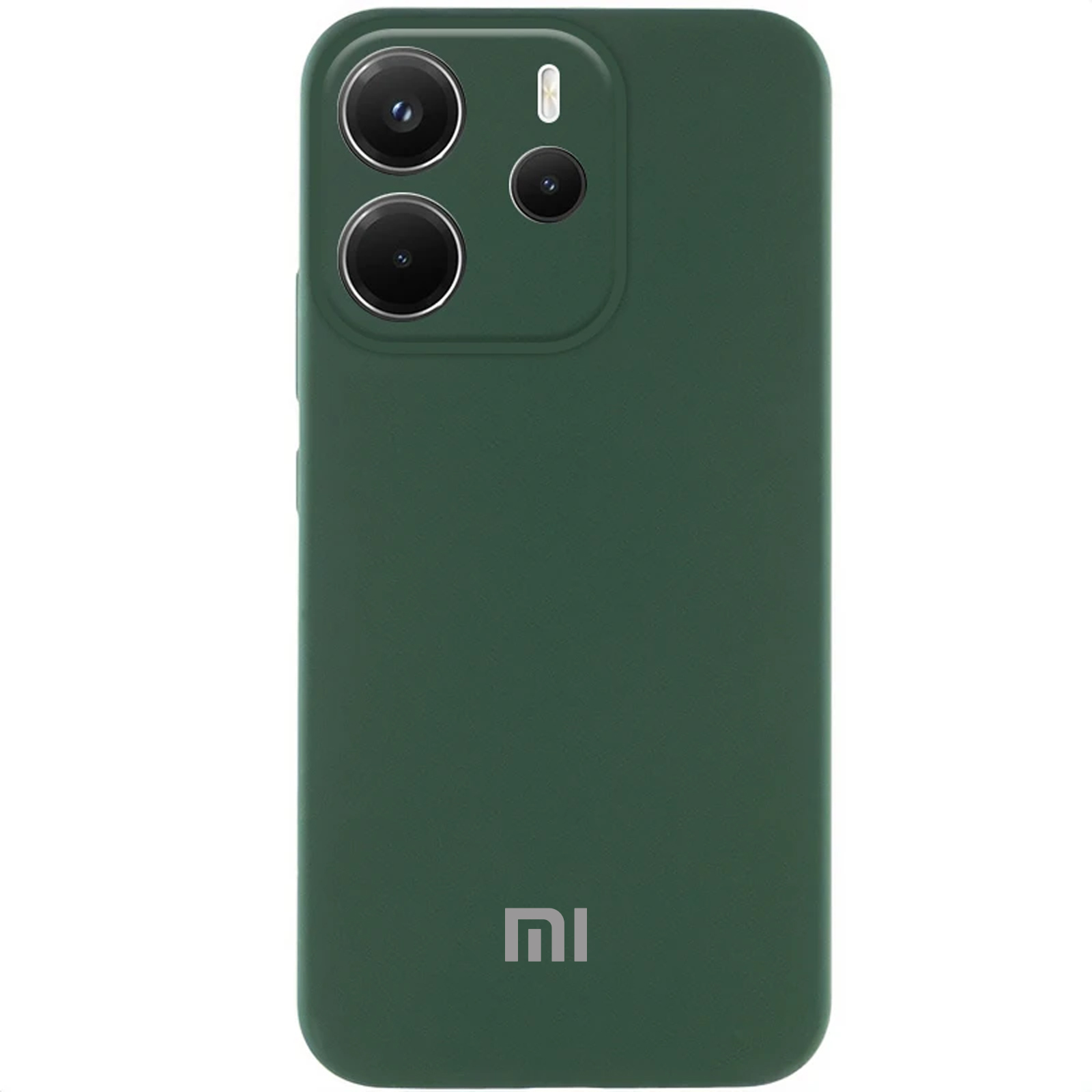 Чохол Silicone Cover Lakshmi Full Camera (AA) with logo для Xiaomi Redmi Note 14 4G (Europe version) (Зелений / Dark green)