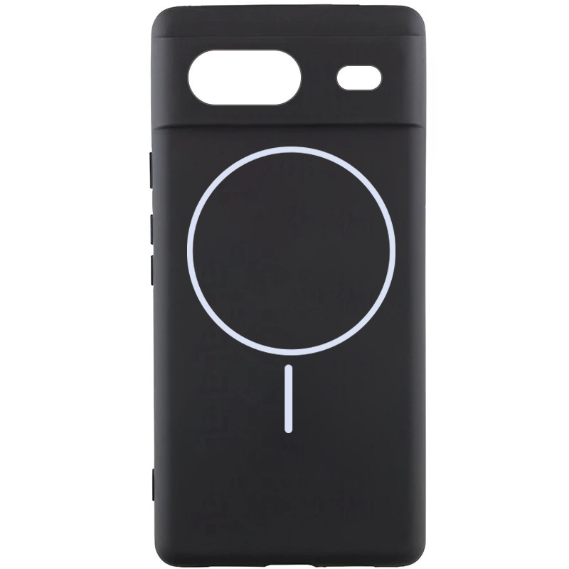 Чехол Silicone Cover Lakshmi Full Camera (AA) with MagFit для Google Pixel 7 (Черный / Black)