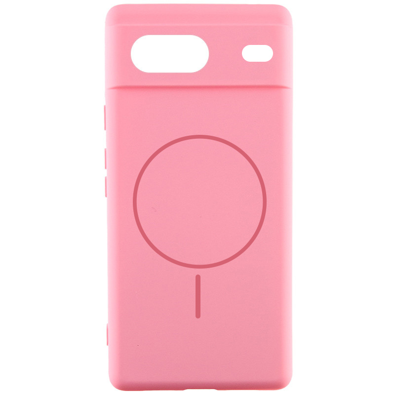 Чехол Silicone Cover Lakshmi Full Camera (AA) with MagFit для Google Pixel 7 (Розовый / Light pink)