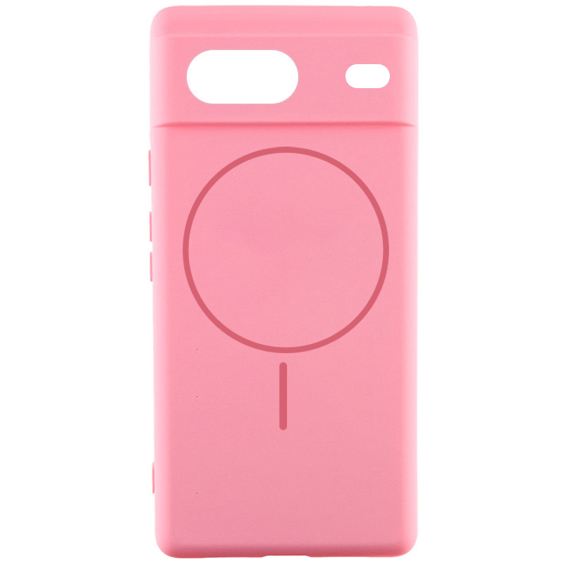 Чехол Silicone Cover Lakshmi Full Camera (AA) with MagFit для Google Pixel 8 (Розовый / Light pink)