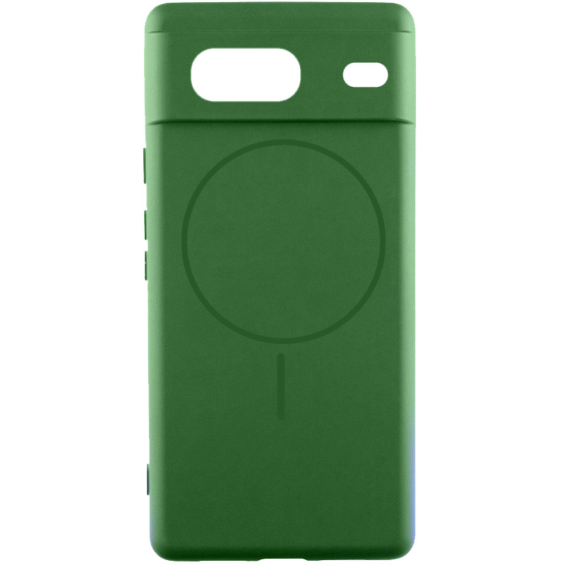 Чохол Silicone Cover Lakshmi Full Camera (AA) with MagFit для Google Pixel 8 (Зелений / Dark green)