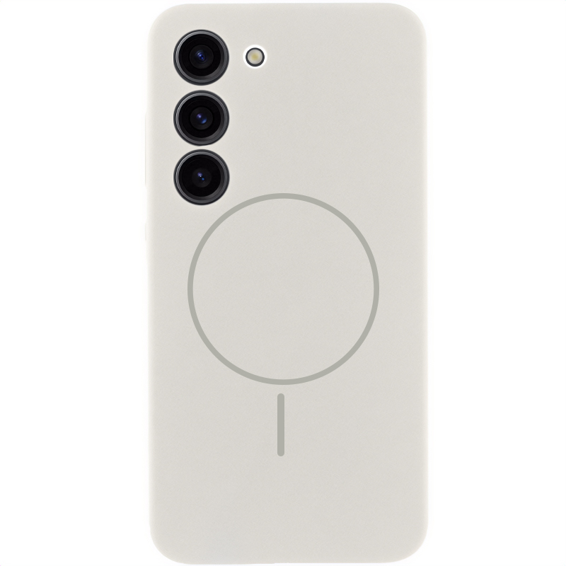 Чохол Silicone Cover Lakshmi Full Camera (AA) with MagFit для Samsung Galaxy S23 (Білий / White)