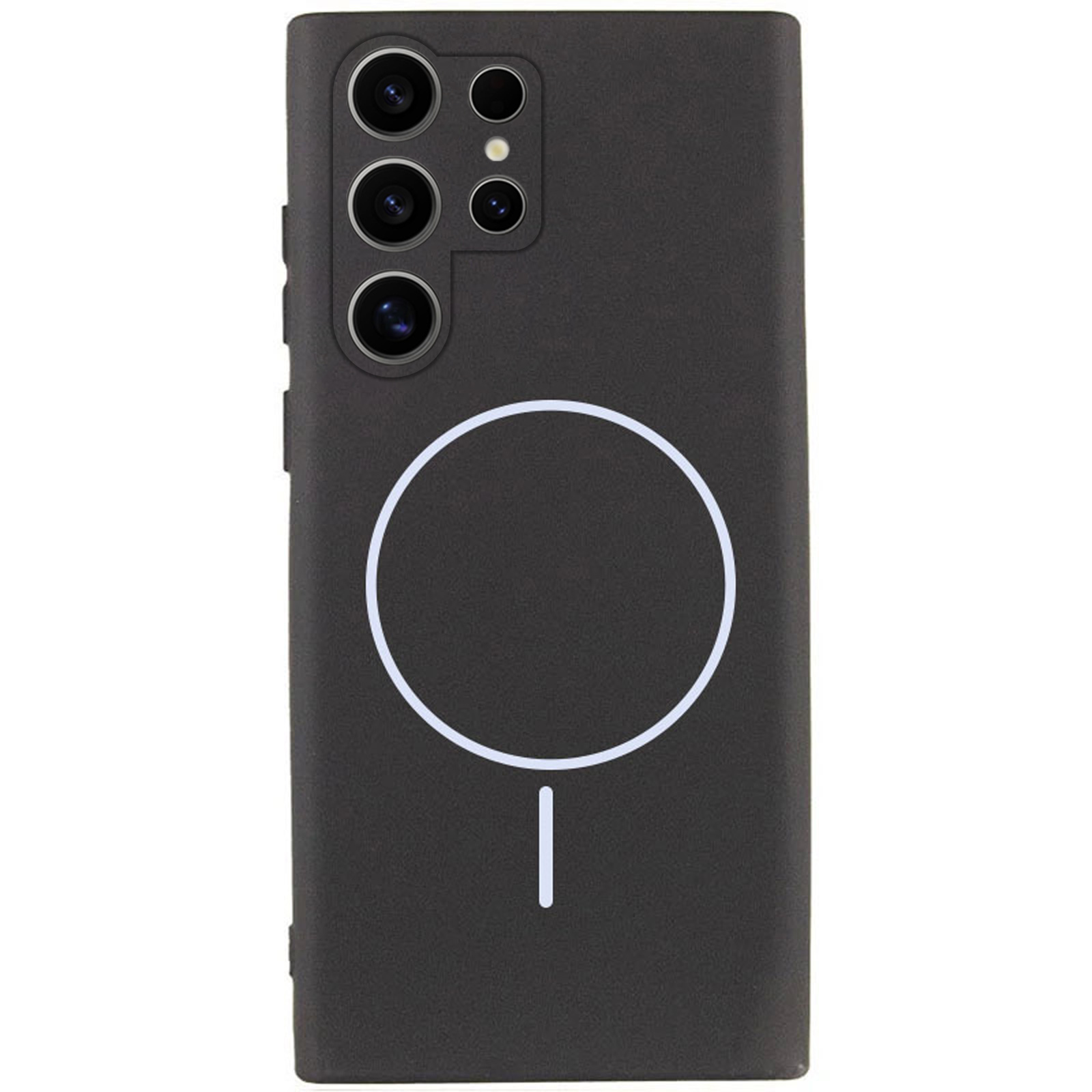 Чехол Silicone Cover Lakshmi Full Camera (AA) with MagFit для Samsung Galaxy S24 Ultra (Черный / Black)