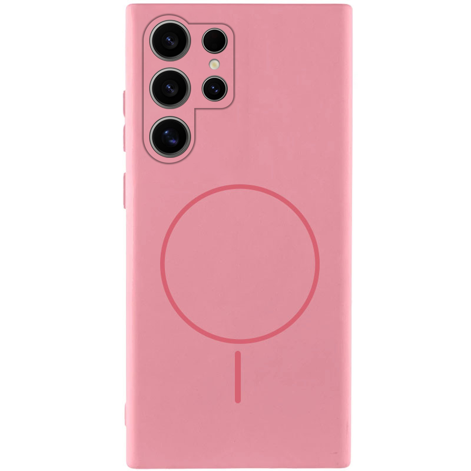 Чохол Silicone Cover Lakshmi Full Camera (AA) with MagFit для Samsung Galaxy S24 Ultra (Рожевий / Light pink)