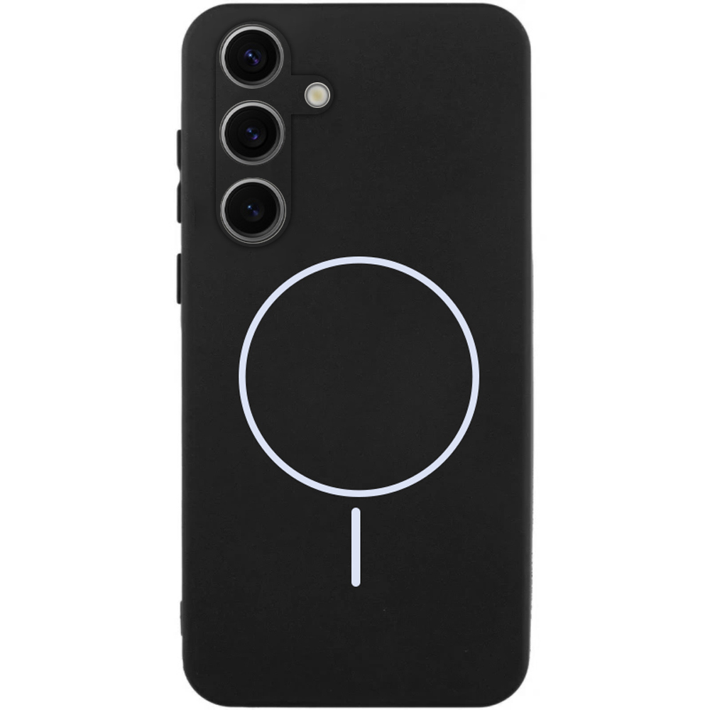 Чехол Silicone Cover Lakshmi Full Camera (AA) with MagFit для Samsung Galaxy S24+ (Черный / Black)