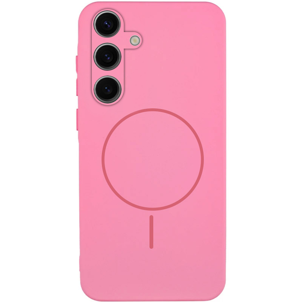 Чехол Silicone Cover Lakshmi Full Camera (AA) with MagFit для Samsung Galaxy S24+ (Розовый / Light pink)