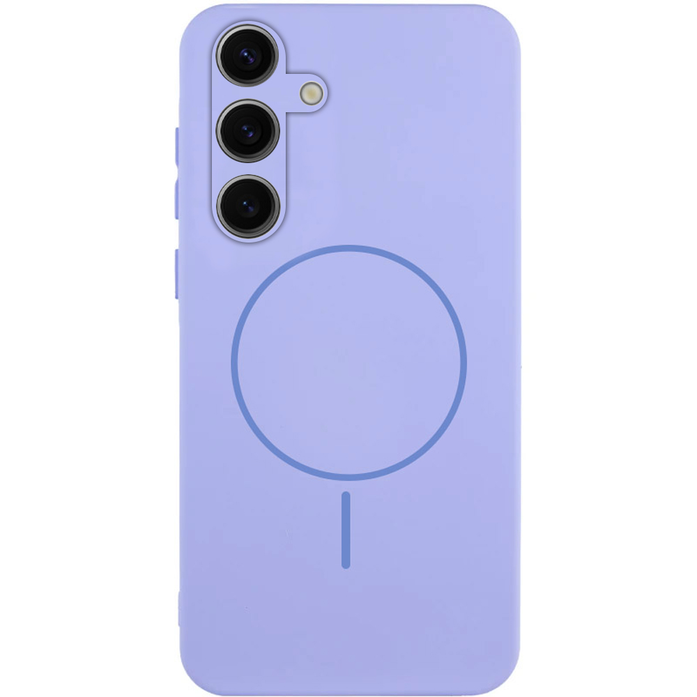 Чехол Silicone Cover Lakshmi Full Camera (AA) with MagFit для Samsung Galaxy S24+ (Сиреневый / Dasheen)