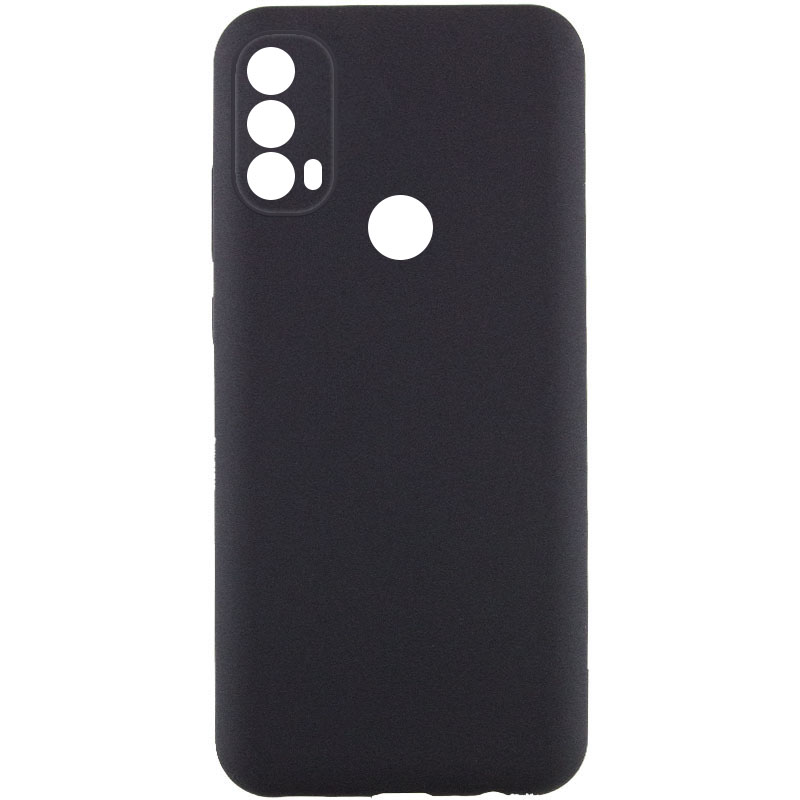 Чехол Silicone Cover Lakshmi Full Camera (AAA) для Motorola Moto E40 (Черный / Black)