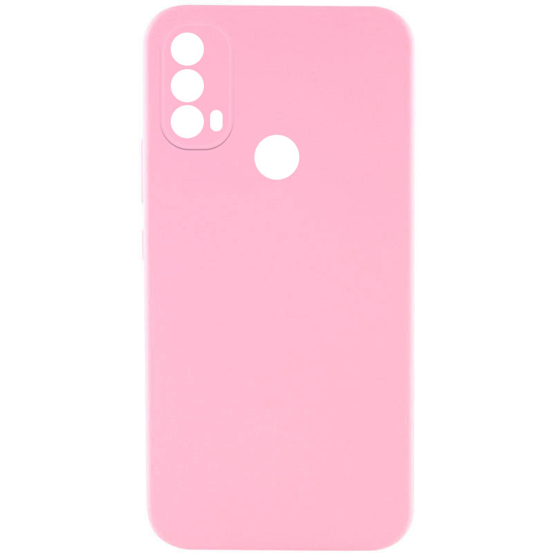Чехол Silicone Cover Lakshmi Full Camera (AAA) для Motorola Moto E40 (Розовый / Light pink)
