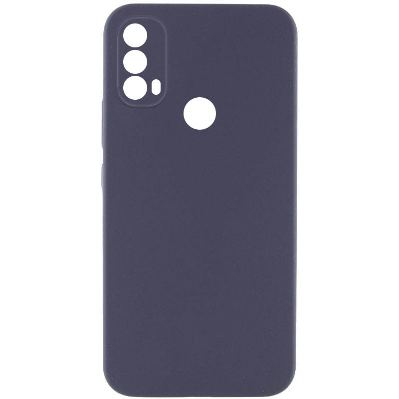 Чохол Silicone Cover Lakshmi Full Camera (AAA) для Motorola Moto E40 (Сірий / Dark Gray)