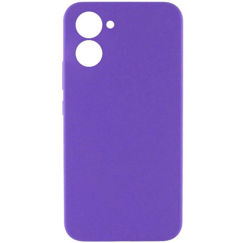 Чехол Silicone Cover Lakshmi Full Camera (AAA) для Realme C33 (Фиолетовый / Amethyst)