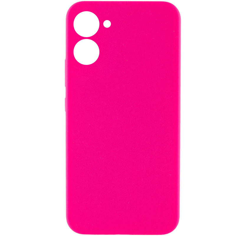 Чехол Silicone Cover Lakshmi Full Camera (AAA) для Realme C33 (Розовый / Barbie pink)