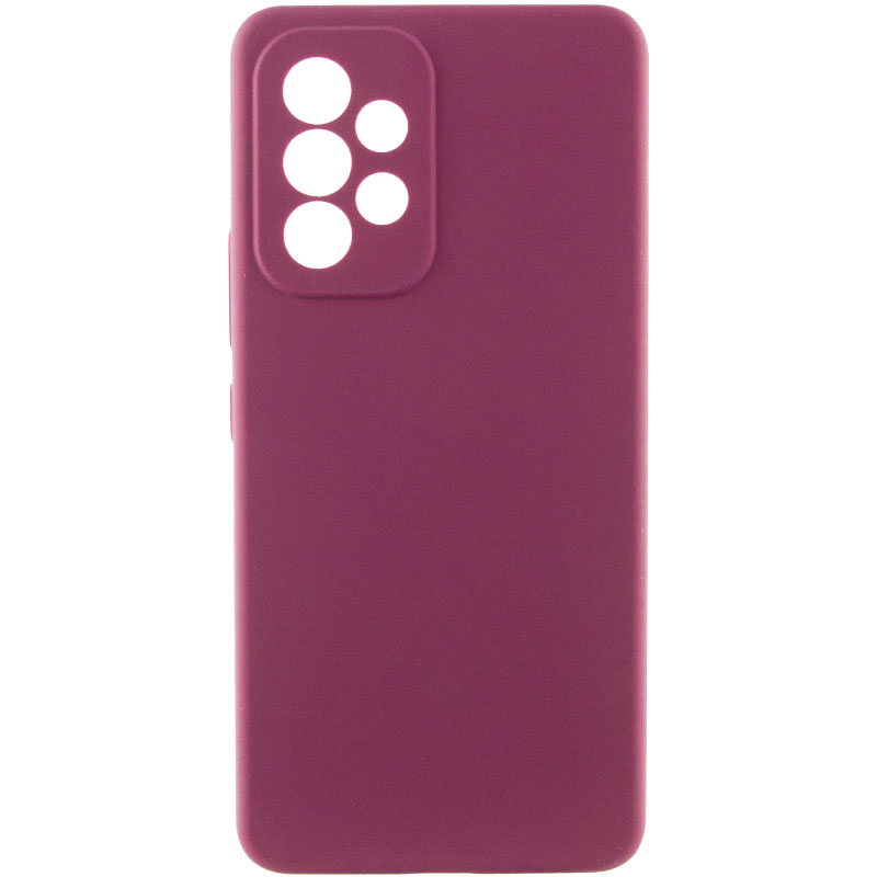 Чехол Silicone Cover Lakshmi Full Camera (AAA) для Samsung Galaxy A32 4G (Бордовый / Plum)