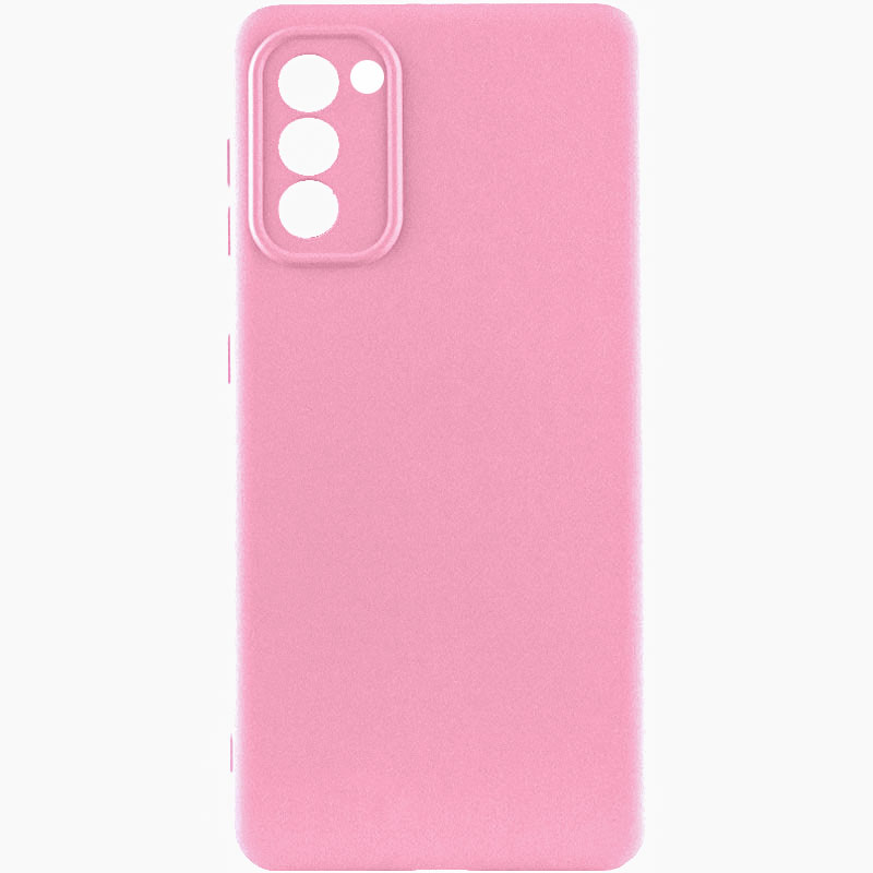 Чехол Silicone Cover Lakshmi Full Camera (AAA) для Samsung Galaxy S20 FE (Розовый / Light pink)