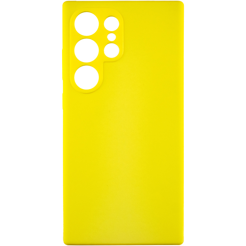 Чехол Silicone Cover Lakshmi Full Camera (AAA) для Samsung Galaxy S24 Ultra (Желтый / Yellow)