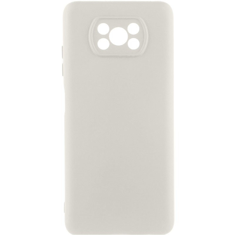 Чехол Silicone Cover Lakshmi Full Camera (AAA) для Xiaomi Poco X3 NFC / Poco X3 Pro (Белый / White)