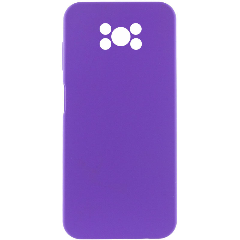 Чехол Silicone Cover Lakshmi Full Camera (AAA) для Xiaomi Poco X3 NFC / Poco X3 Pro (Фиолетовый / Amethyst)
