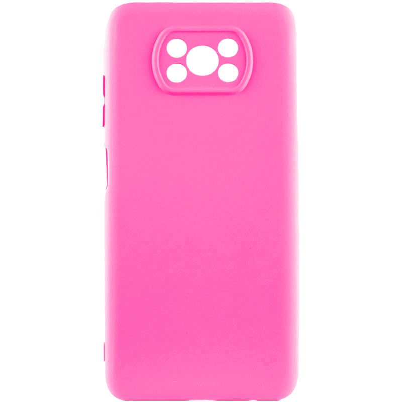 Чохол Silicone Cover Lakshmi Full Camera (AAA) для Xiaomi Poco X3 Pro (Рожевий / Barbie pink)