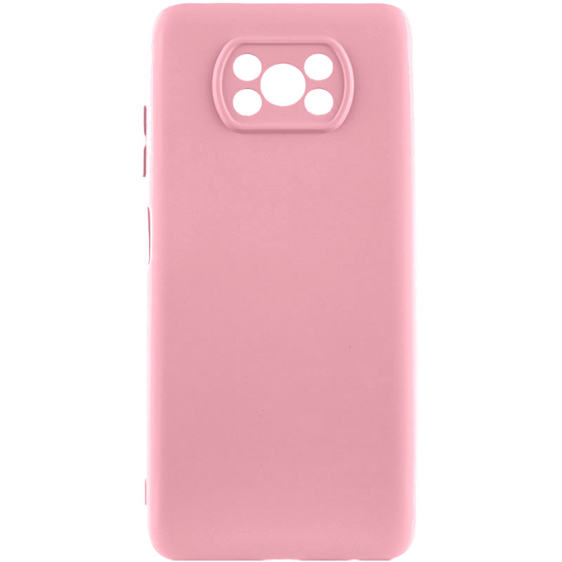 Чехол Silicone Cover Lakshmi Full Camera (AAA) для Xiaomi Poco X3 NFC / Poco X3 Pro (Розовый / Light pink)