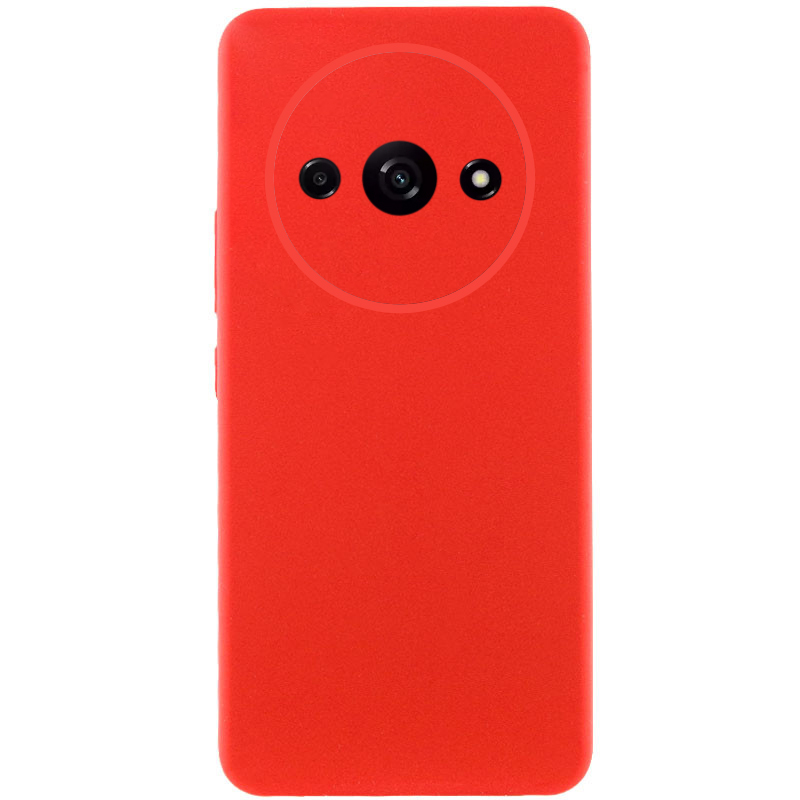 Чехол Silicone Cover Lakshmi Full Camera (AAA) для Xiaomi Redmi A3 (Красный / Red)