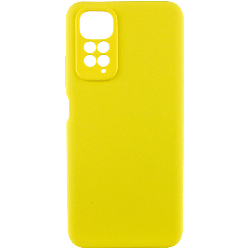 Чехол Silicone Cover Lakshmi Full Camera (AAA) для Xiaomi Redmi Note 11S (Желтый / Yellow)