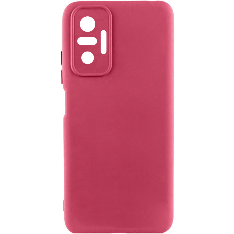 Чехол Silicone Cover Lakshmi Full Camera (AAA) для Xiaomi Redmi Note 10 Pro Max (Бордовый / Plum)