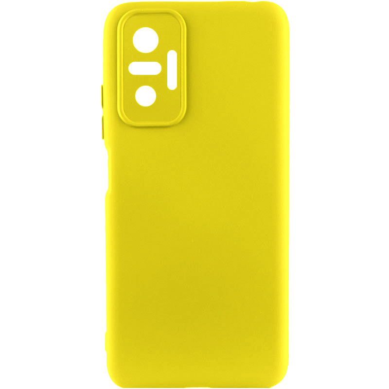 Чехол Silicone Cover Lakshmi Full Camera (AAA) для Xiaomi Redmi Note 10 Pro / 10 Pro Max (Желтый / Yellow)