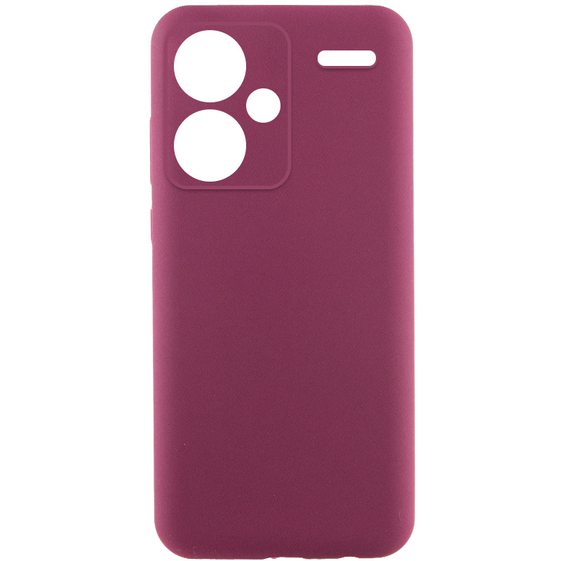 Чохол Silicone Cover Lakshmi Full Camera (AAA) для Xiaomi Redmi Note 13 Pro+ (Бордовий / Plum)